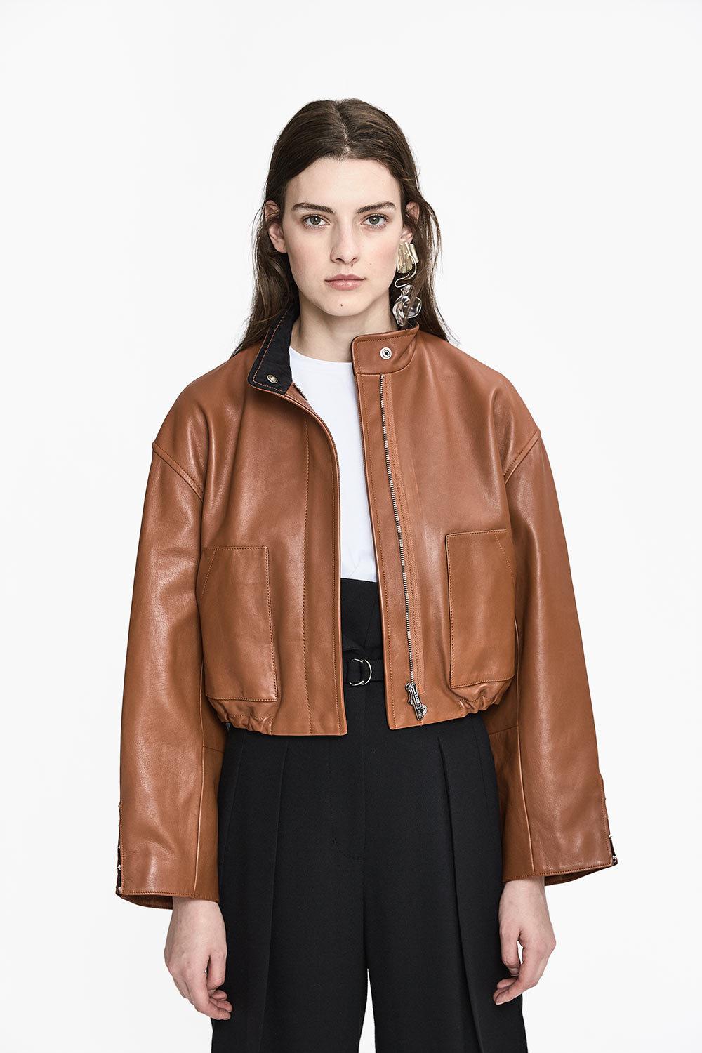 Lyst - 3.1 Phillip Lim Leather Bomber Jacket? in Brown