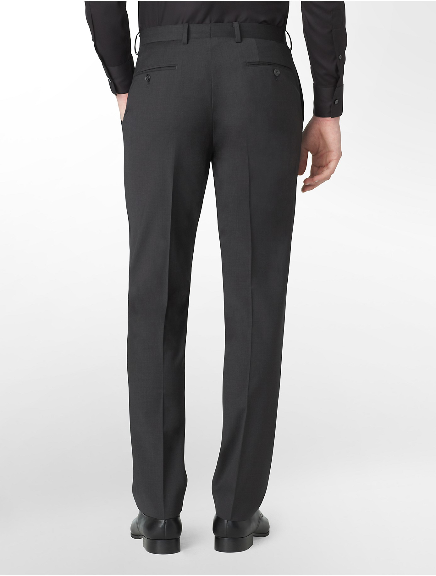 calvin klein charcoal suit pants