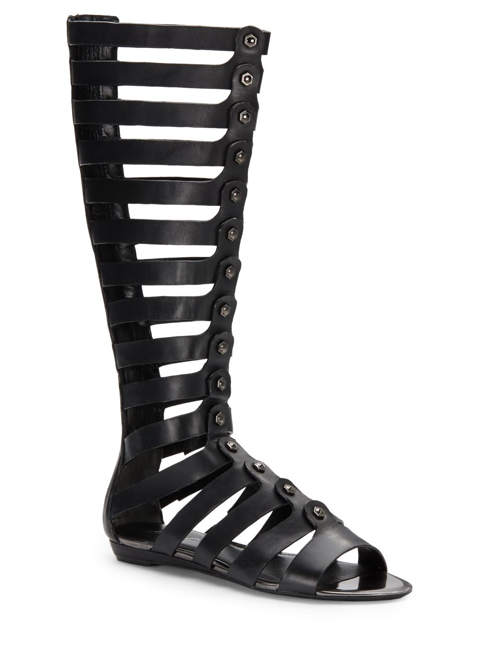 Lyst - Kenneth Cole Estate Tall Leather Gladiator Sandals in Black