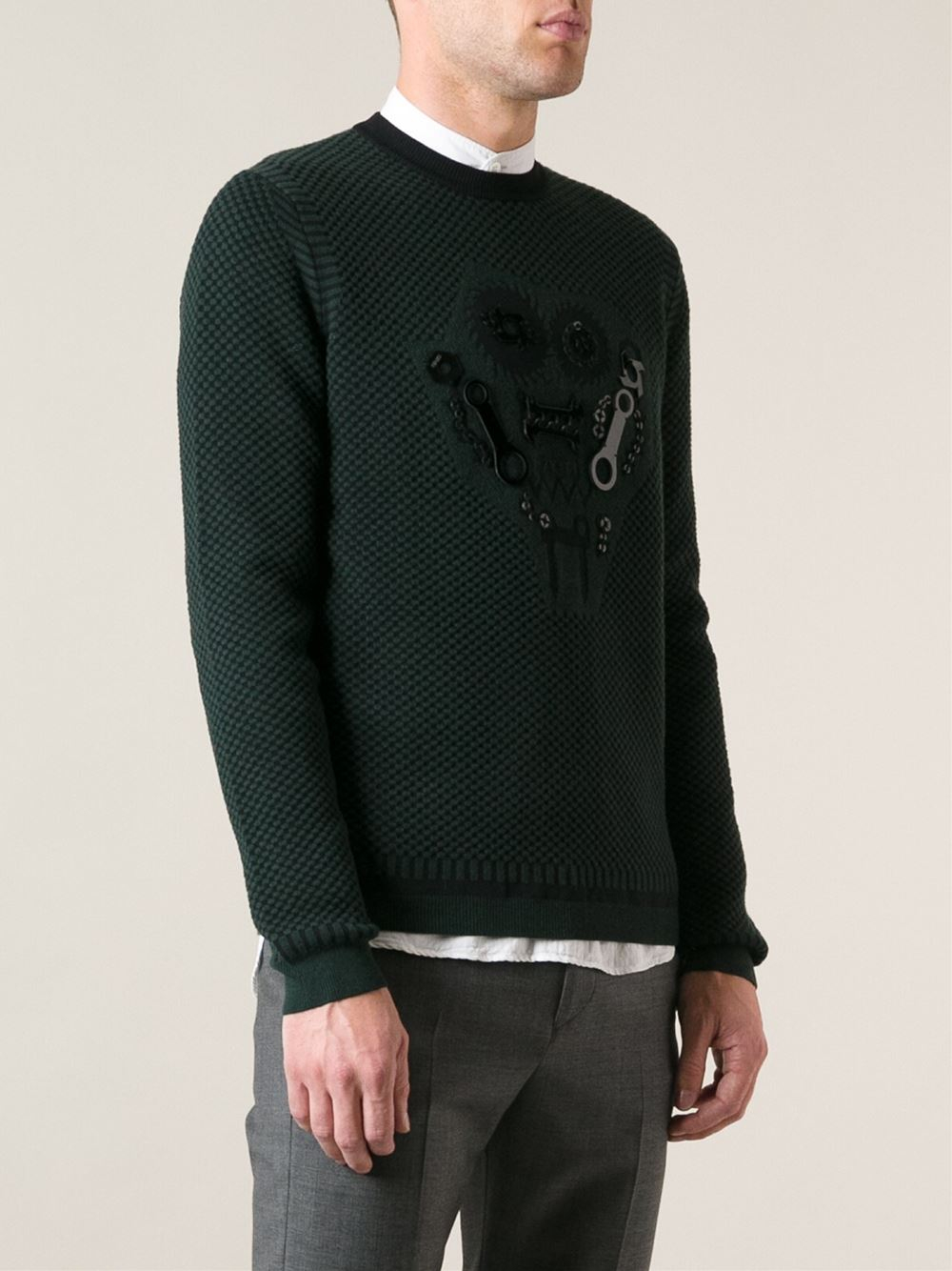 Lyst - Kenzo Monster Tools Sweater in Green for Men