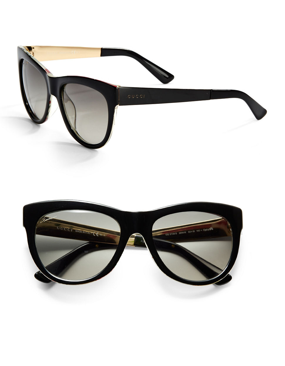 Gucci Flora 55mm Cat Eye Sunglasses In Black Lyst 