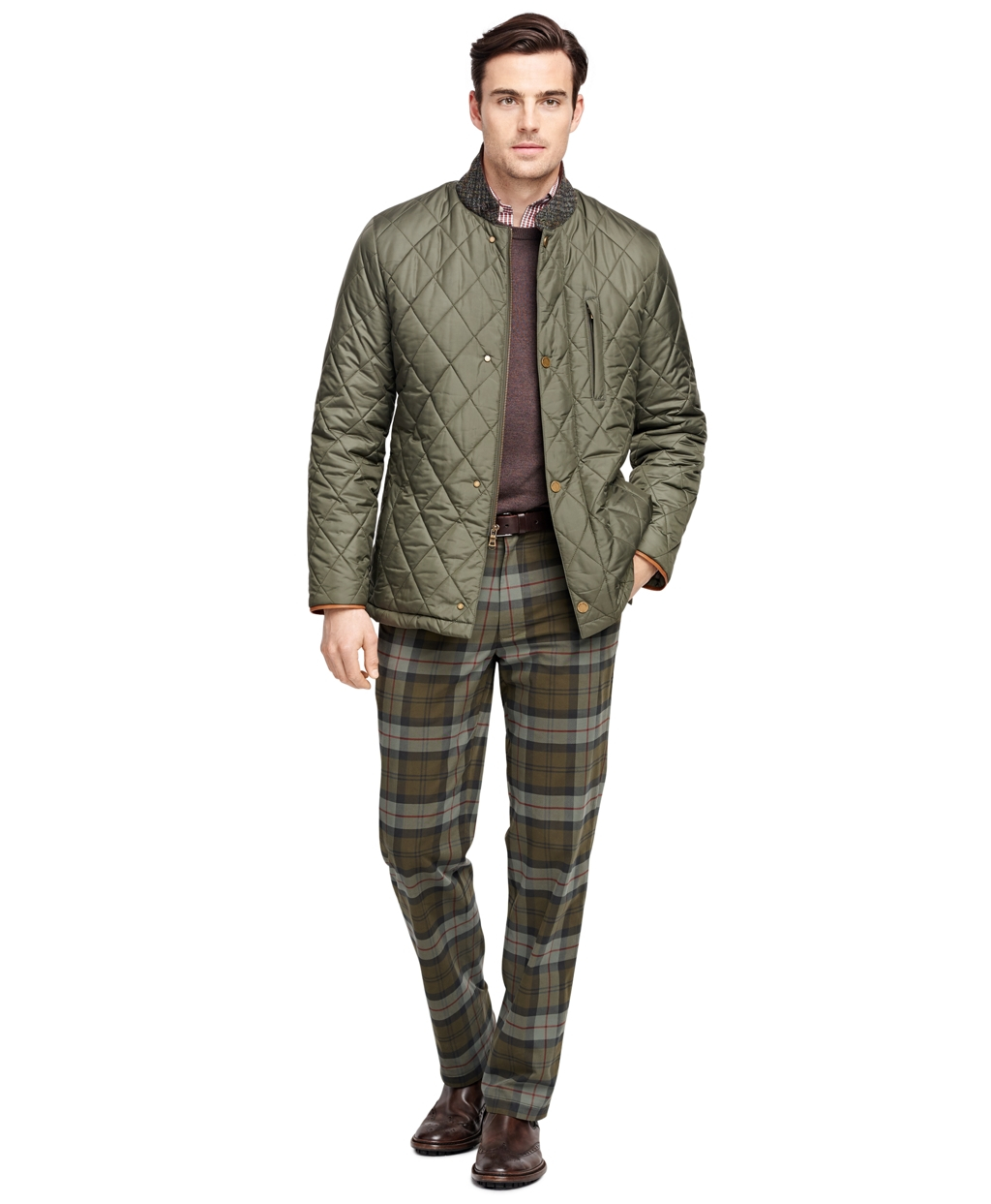 Brooks brothers Quilted Jacket in Green for Men | Lyst