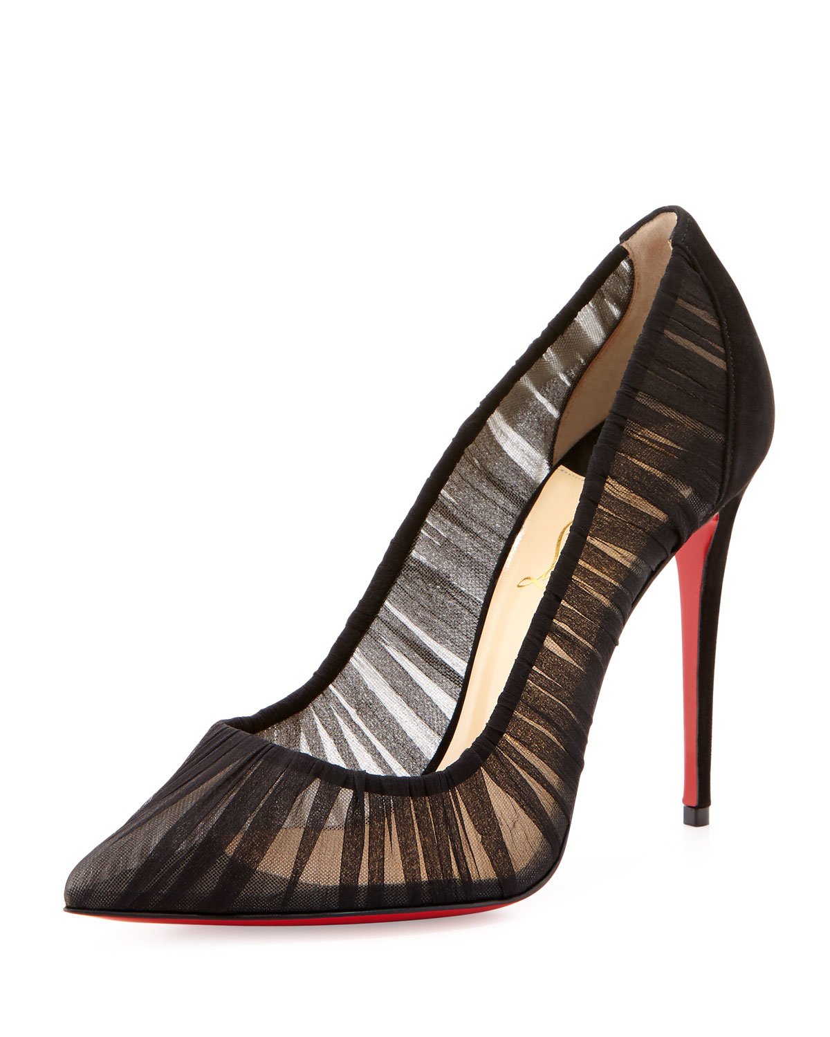 christian louboutin flats replica - Christian louboutin Follie Draperia Tulle Pumps in Black | Lyst