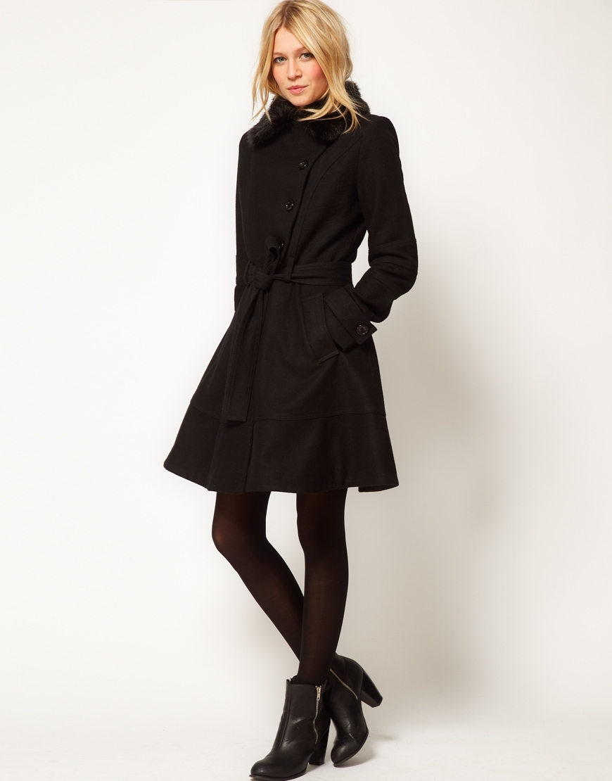 fit and flare coat asos