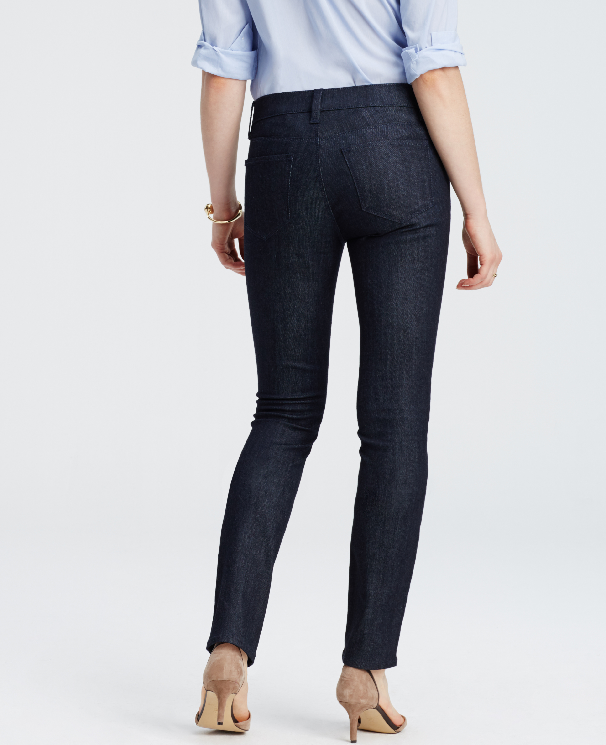 Ann taylor Modern Skinny Jeans in Gray | Lyst