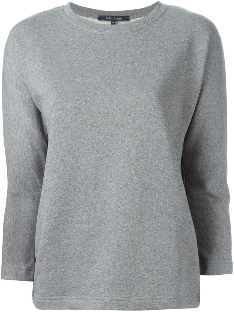 Lyst - Sofie D'Hoore Boxy Fit Sweatshirt in Gray