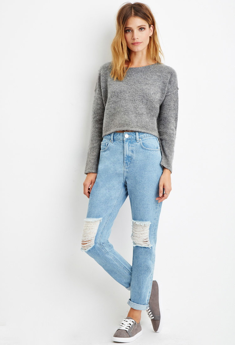 High 21 Forever waisted ripped jeans foto High 21 Forever waisted ripped jeans photos
