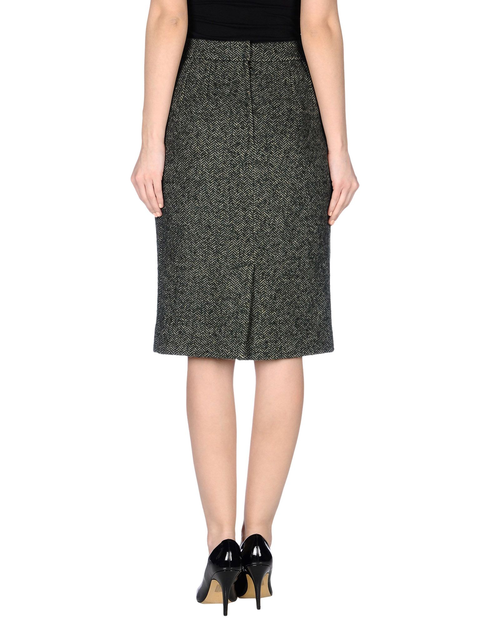 Lyst - Dolce & Gabbana Knee Length Skirt in Green