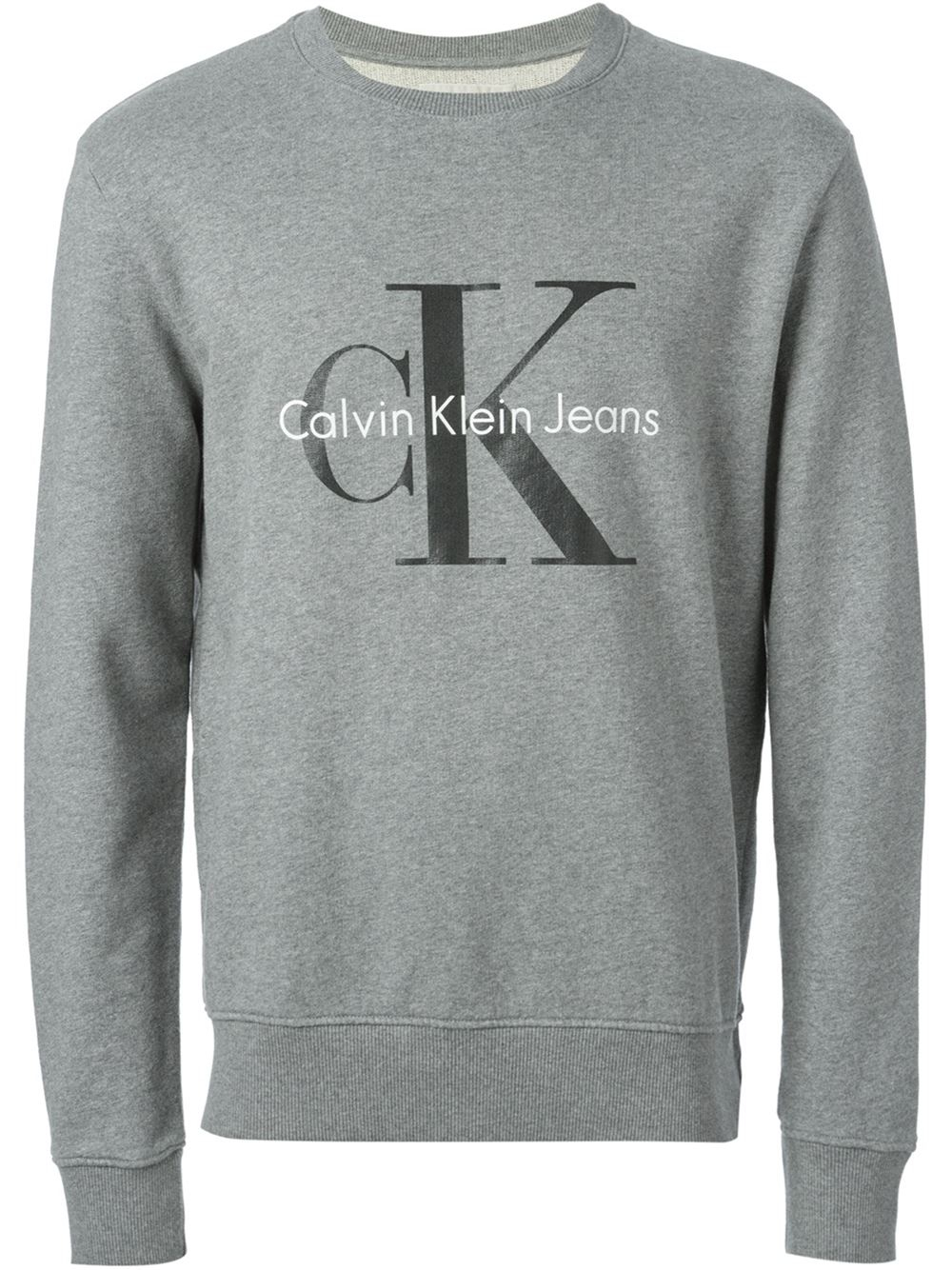 Calvin klein jeans Crew Neck Sweatshirt in Gray for Men (grey) | Lyst