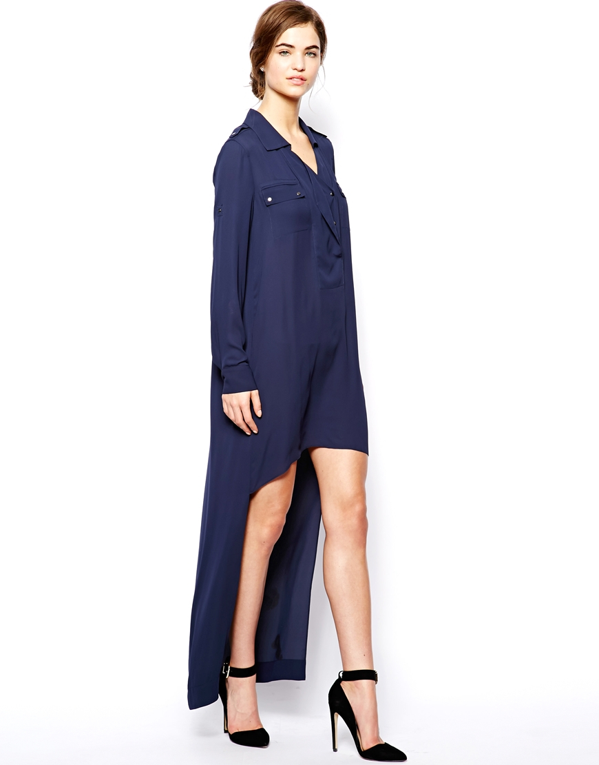 Lyst BCBGMAXAZRIA Bcbgmaxazria Shirt  Dress  with High  Low  