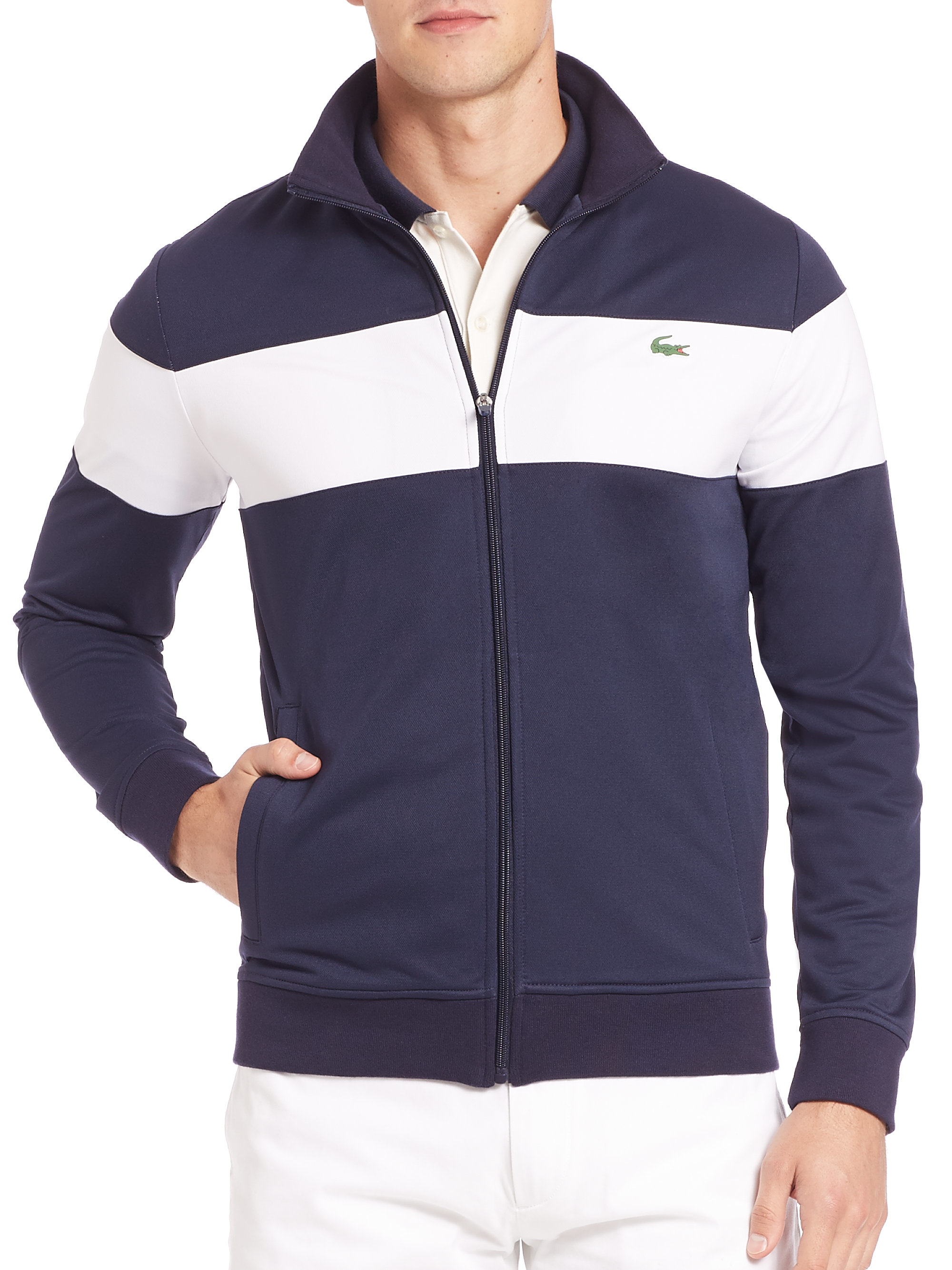 mens lacoste track top