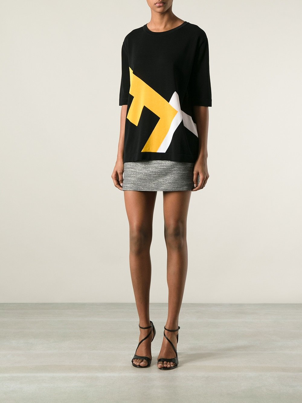 fendi t shirt yellow