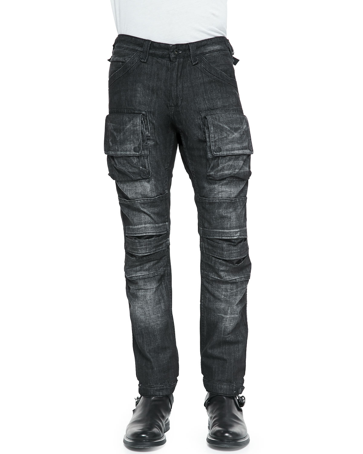 cargo denim jeans mens