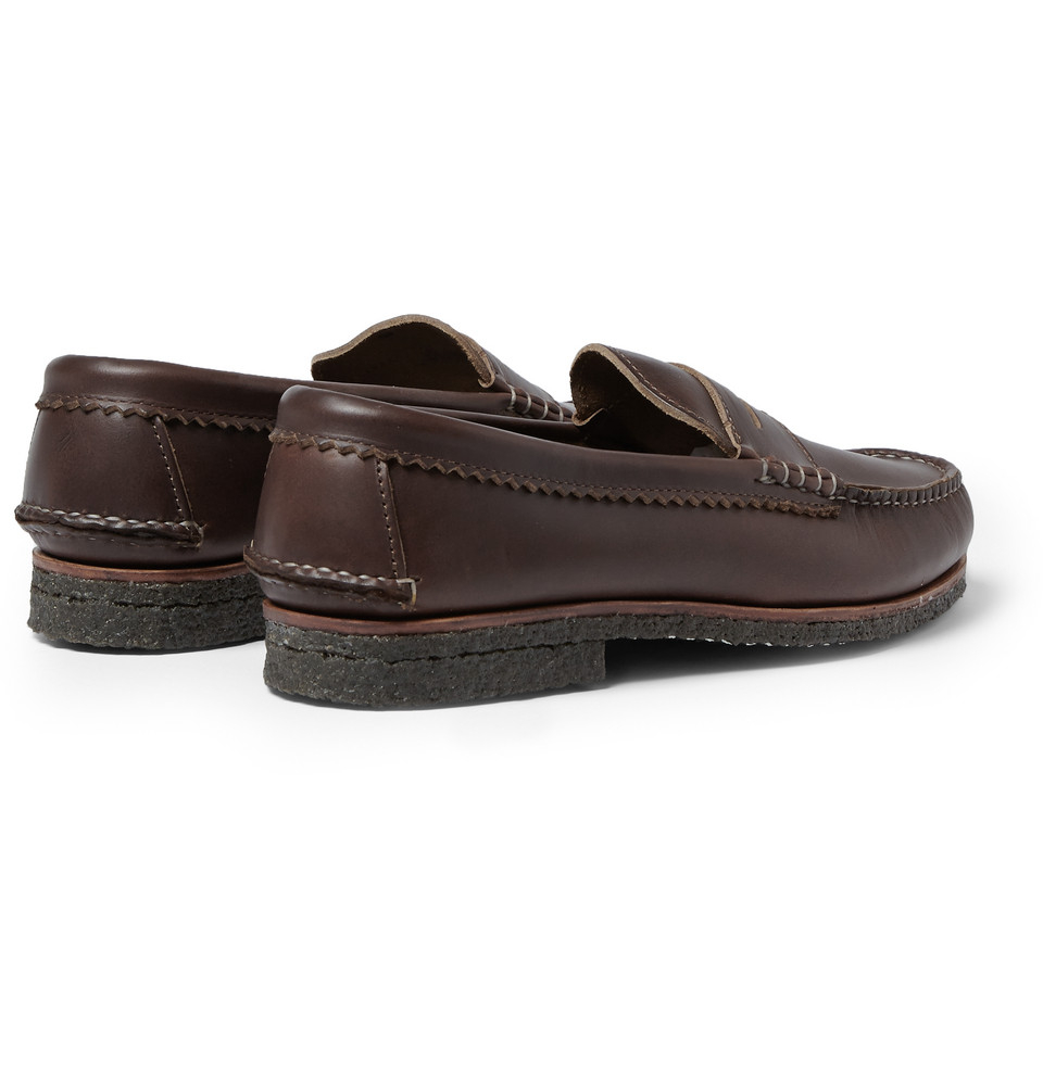brown leather loafers men's