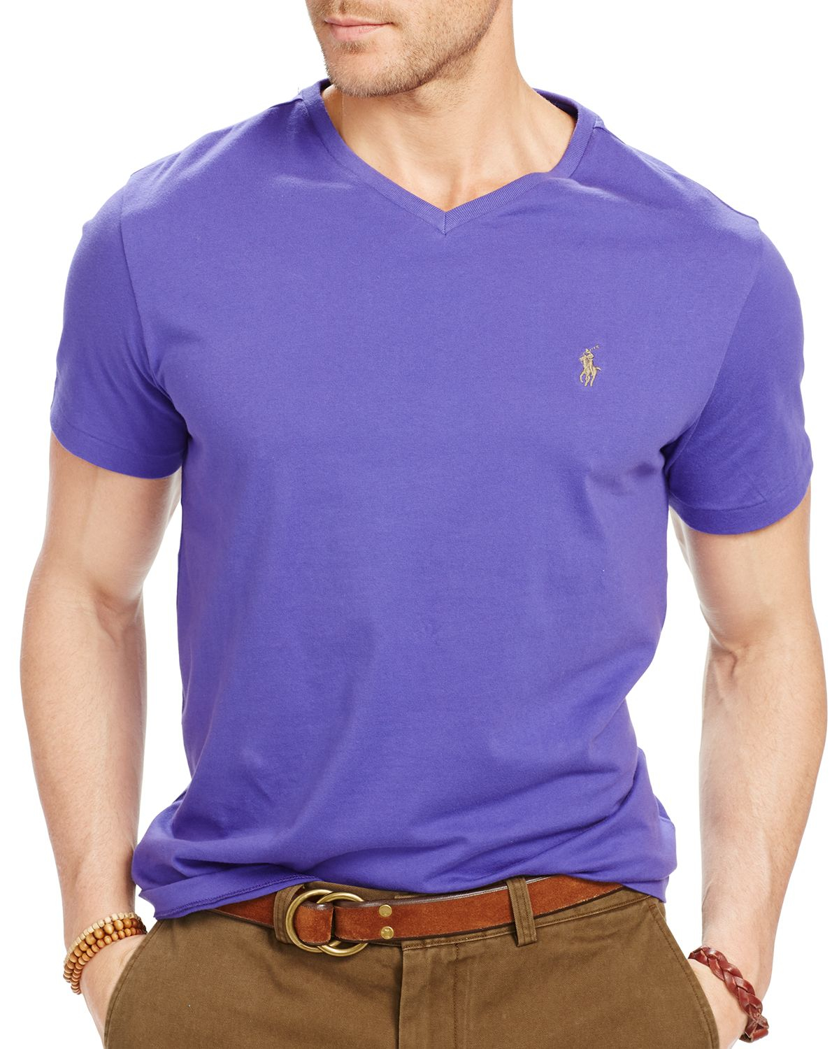 Ralph Lauren Polo Jersey V-neck Tee in Purple for Men (Very Purple) | Lyst