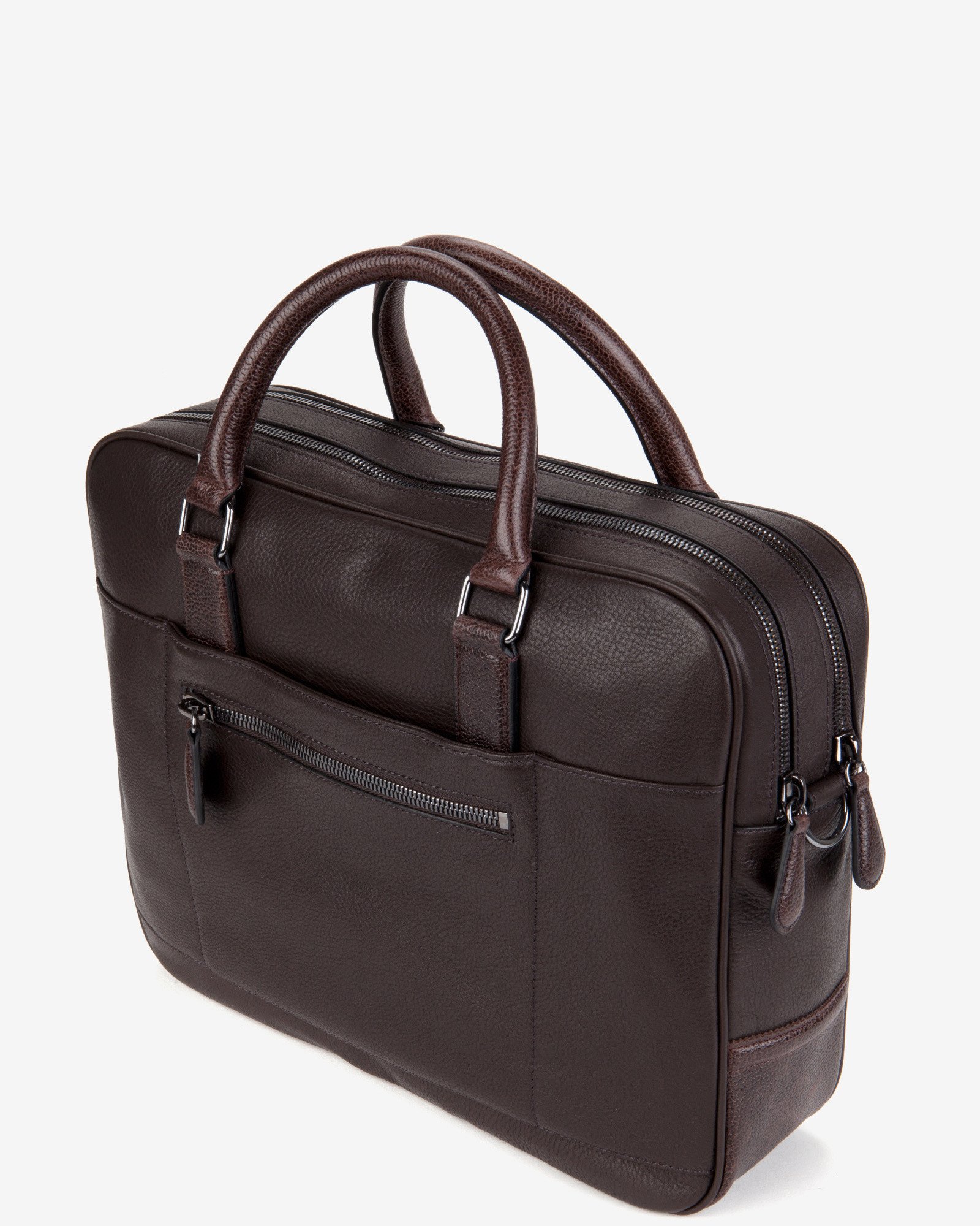 Ted Baker Leather Document Bag In Brown For Men Lyst