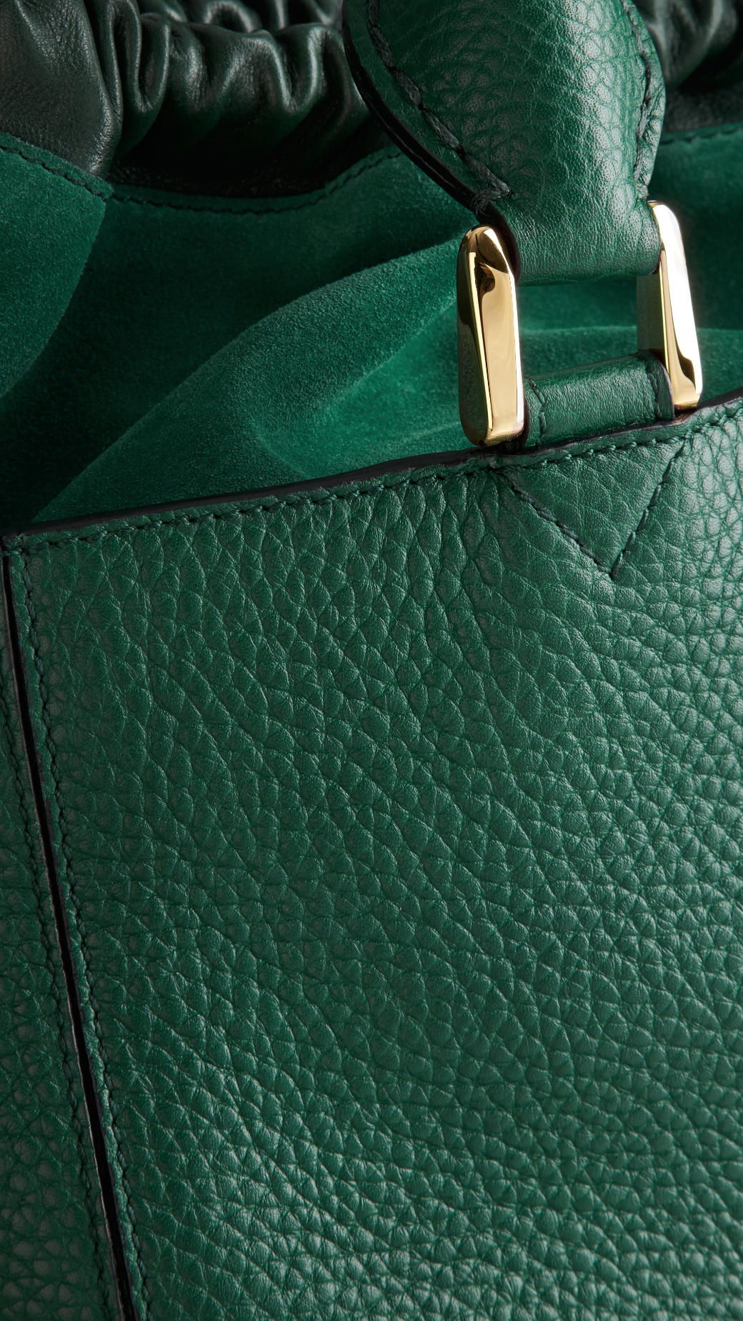 Lyst - Burberry Medium Grainy Leather Tote Bag in Green