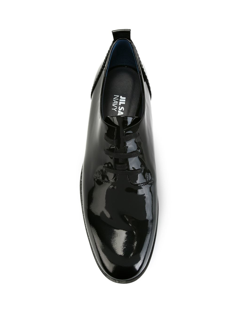 Lyst Jil Sander Navy Derby Shoes in Black