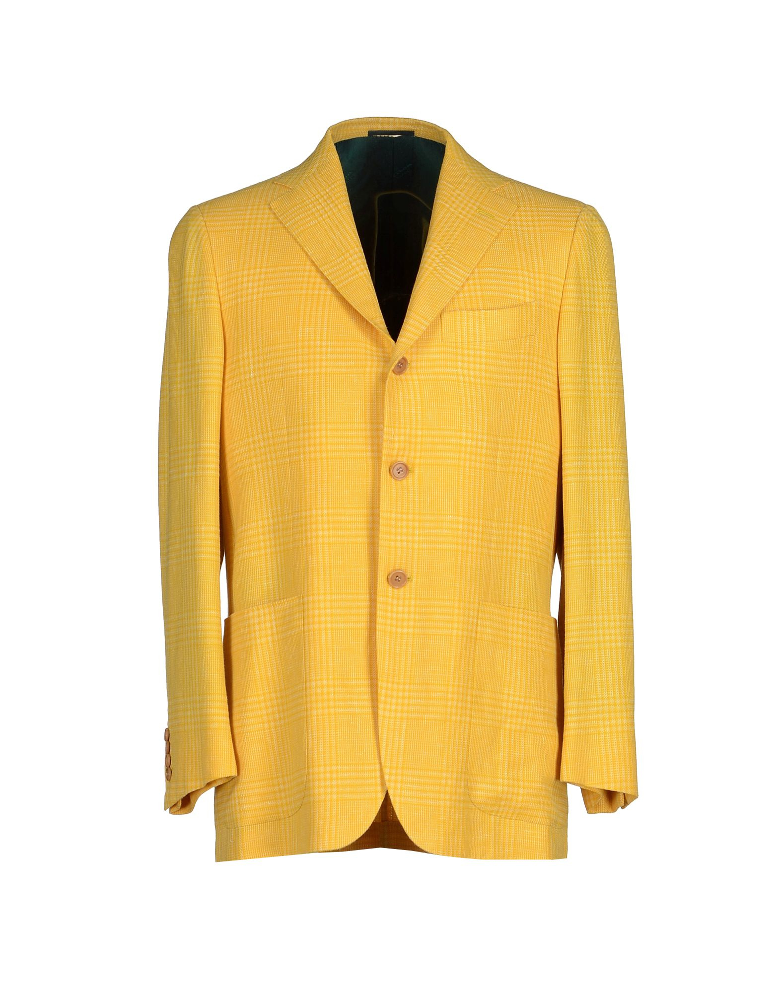 Lyst Kiton Blazer in Yellow for Men