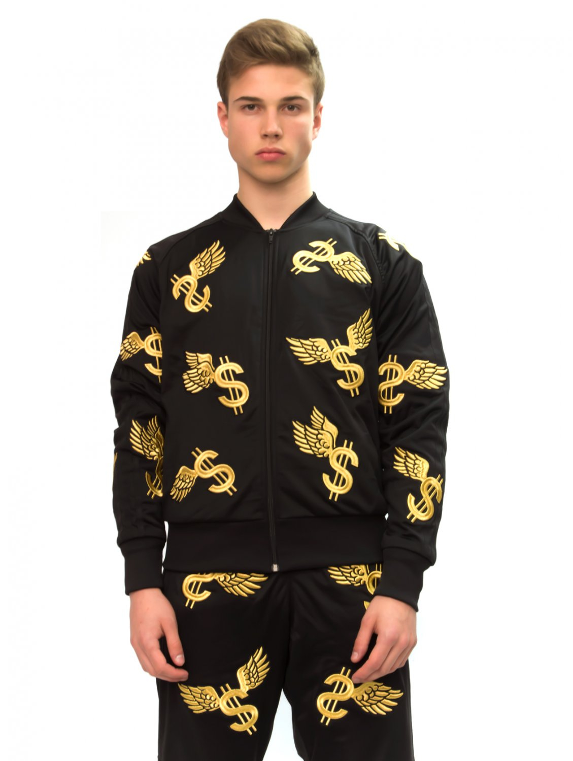 Jeremy Scott for adidas Wing Dollar Track Jacket Black in ...