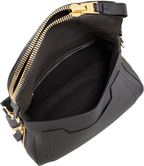 Tom Ford Womens Jennifer Large Calfskin Shoulder Bag Black in Black | Lyst