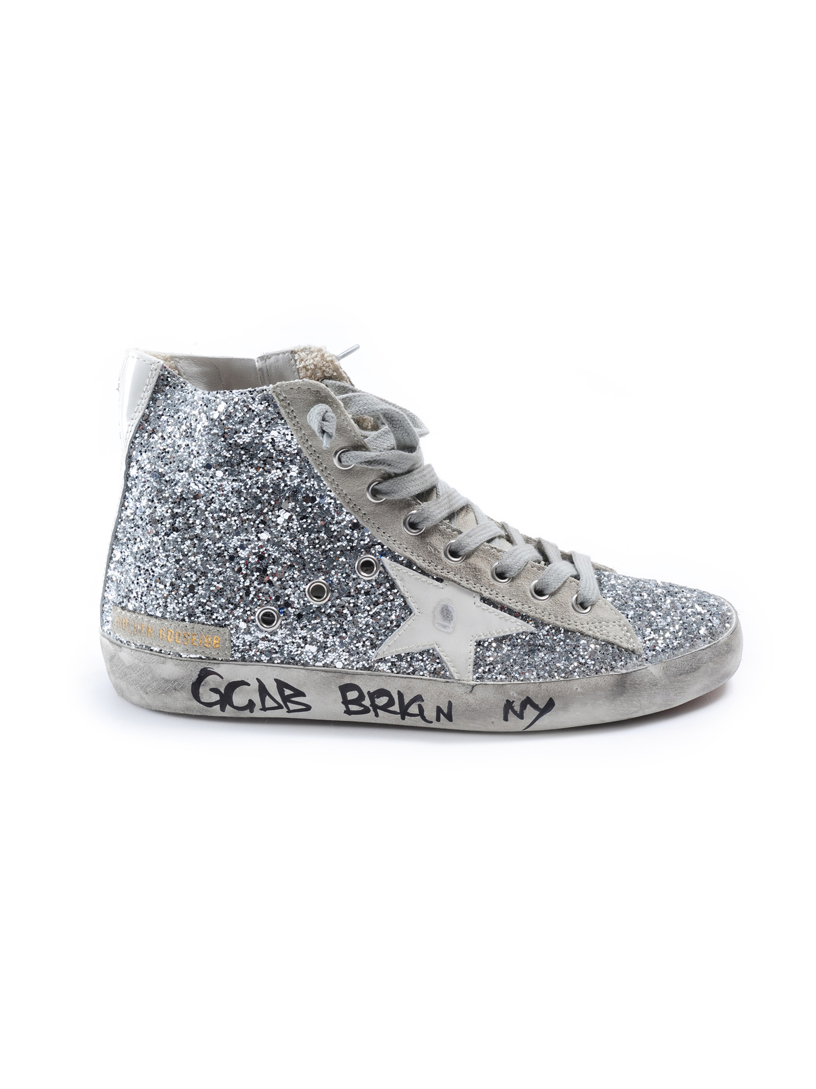 Golden goose deluxe brand Francy-Glitter-Sneakers in Silver (Silver