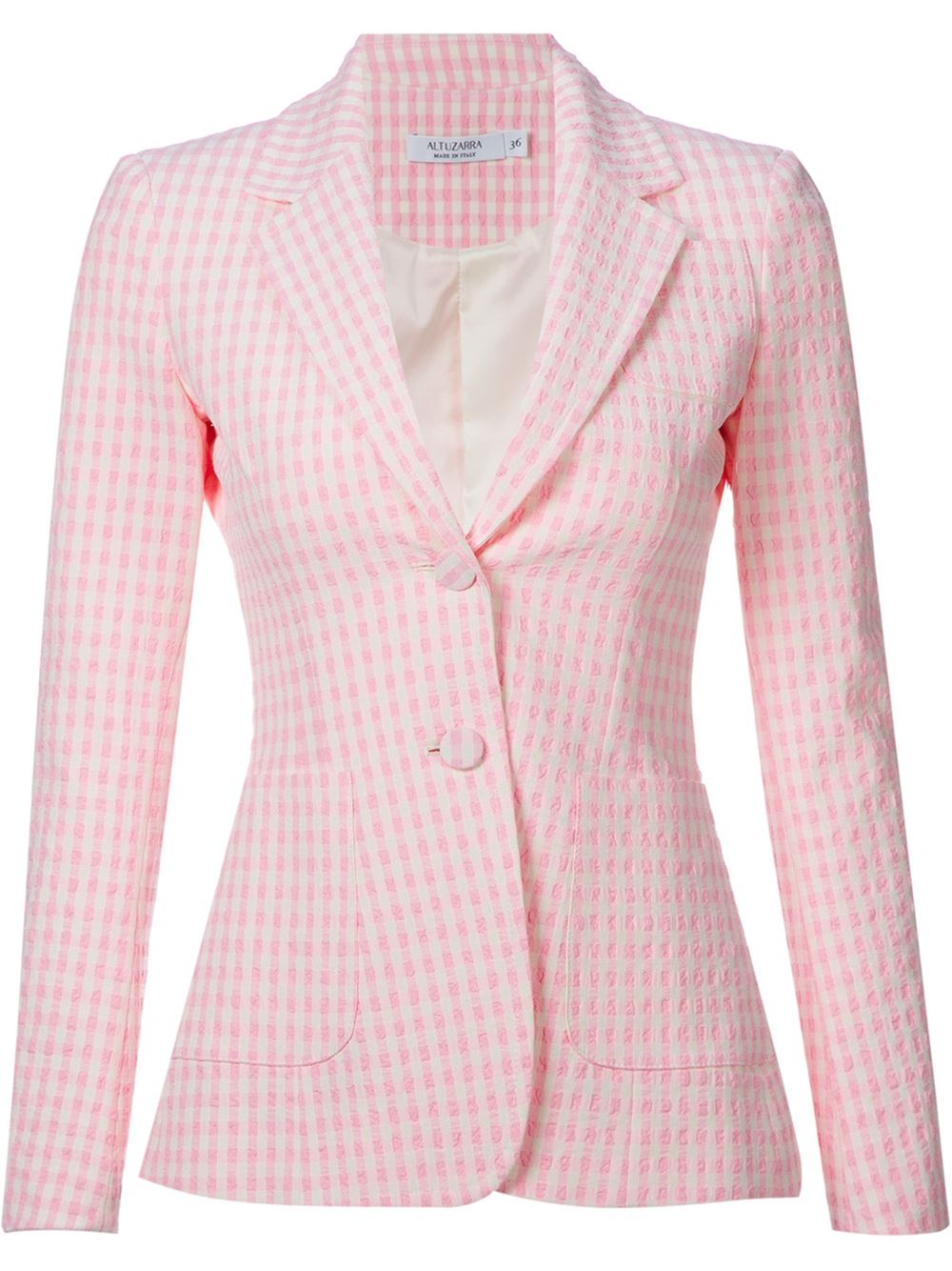 Fall 2018 New Ladies Gingham Checkered Blazer Suit + High