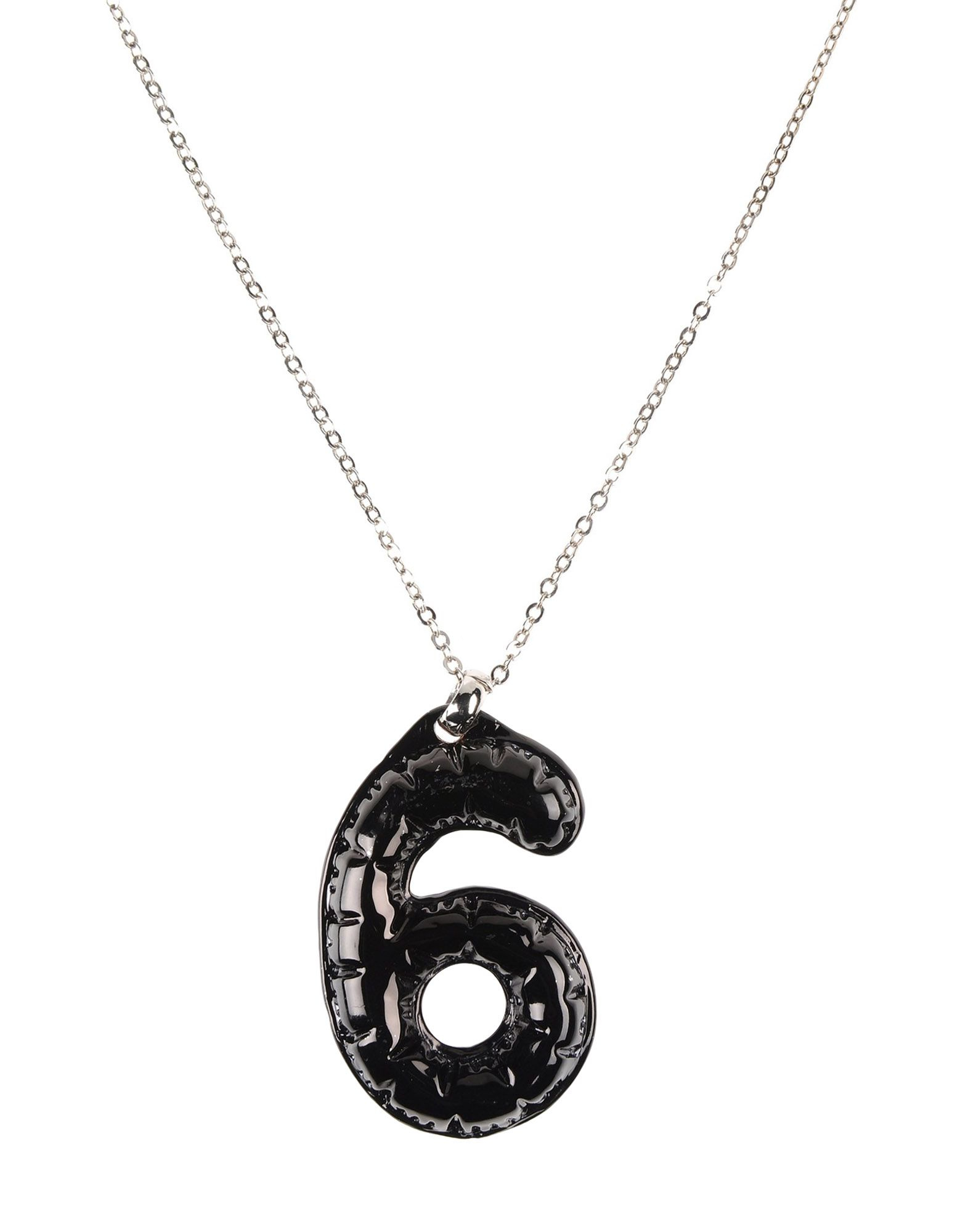 Mm6 by maison martin margiela Necklace in Silver (Black) | Lyst