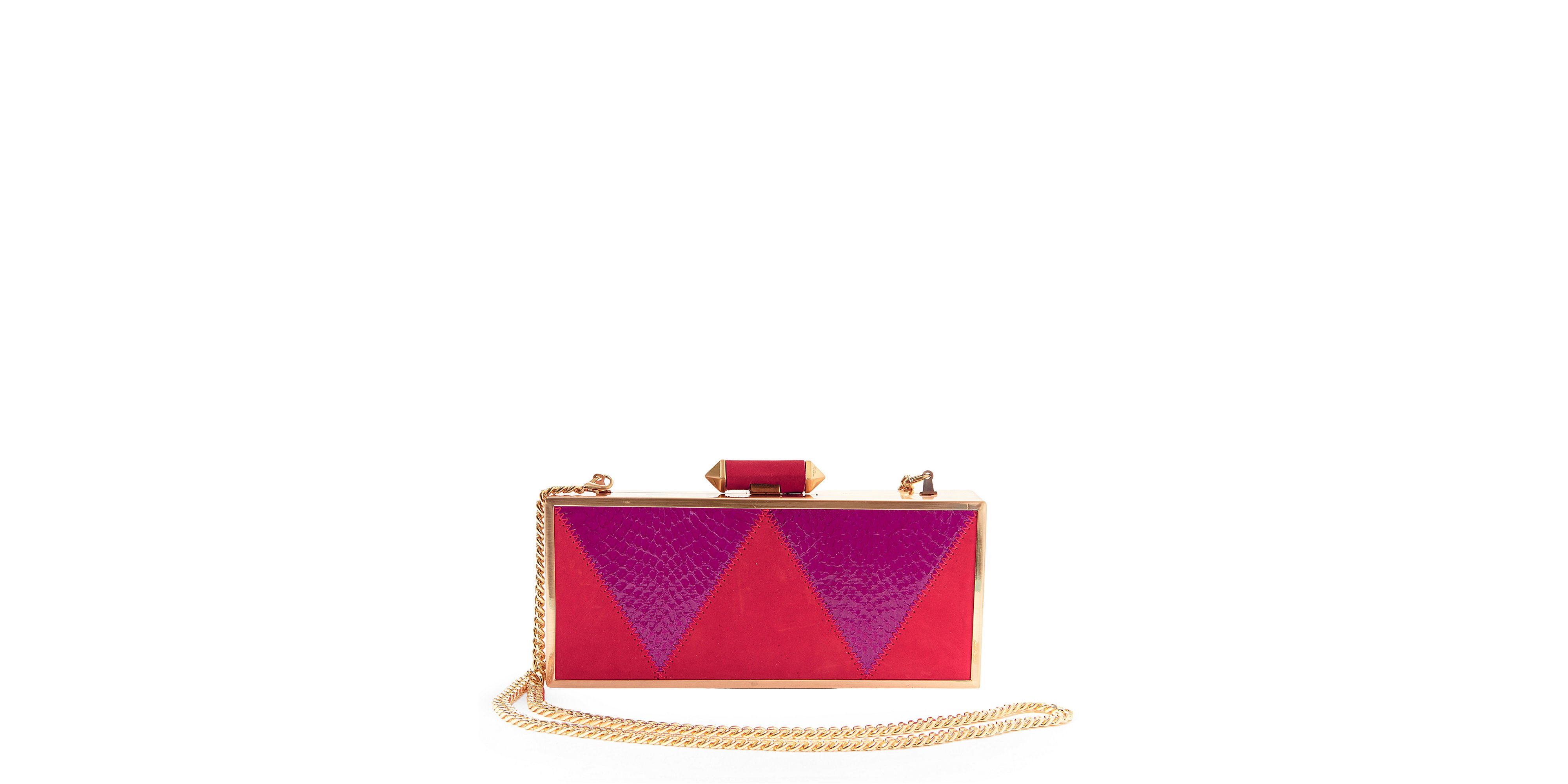 B brian atwood Isla Leather Clutch in Purple (Fuchsia) | Lyst  