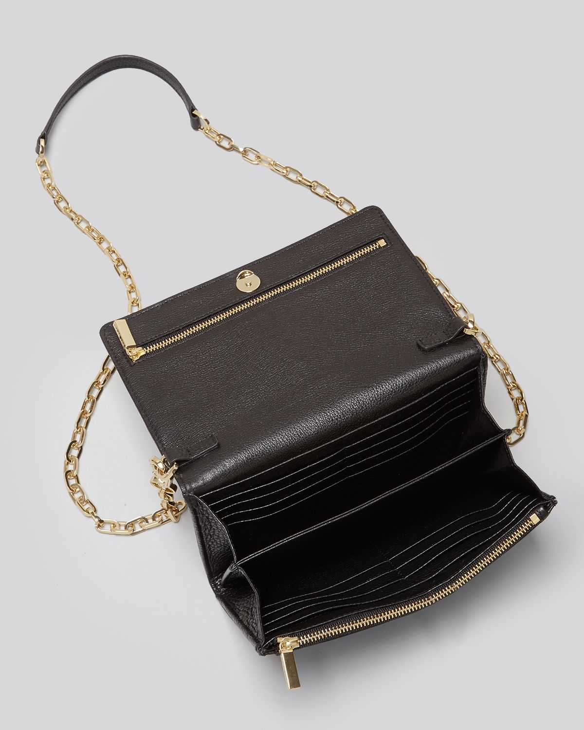 mini black bag with chain