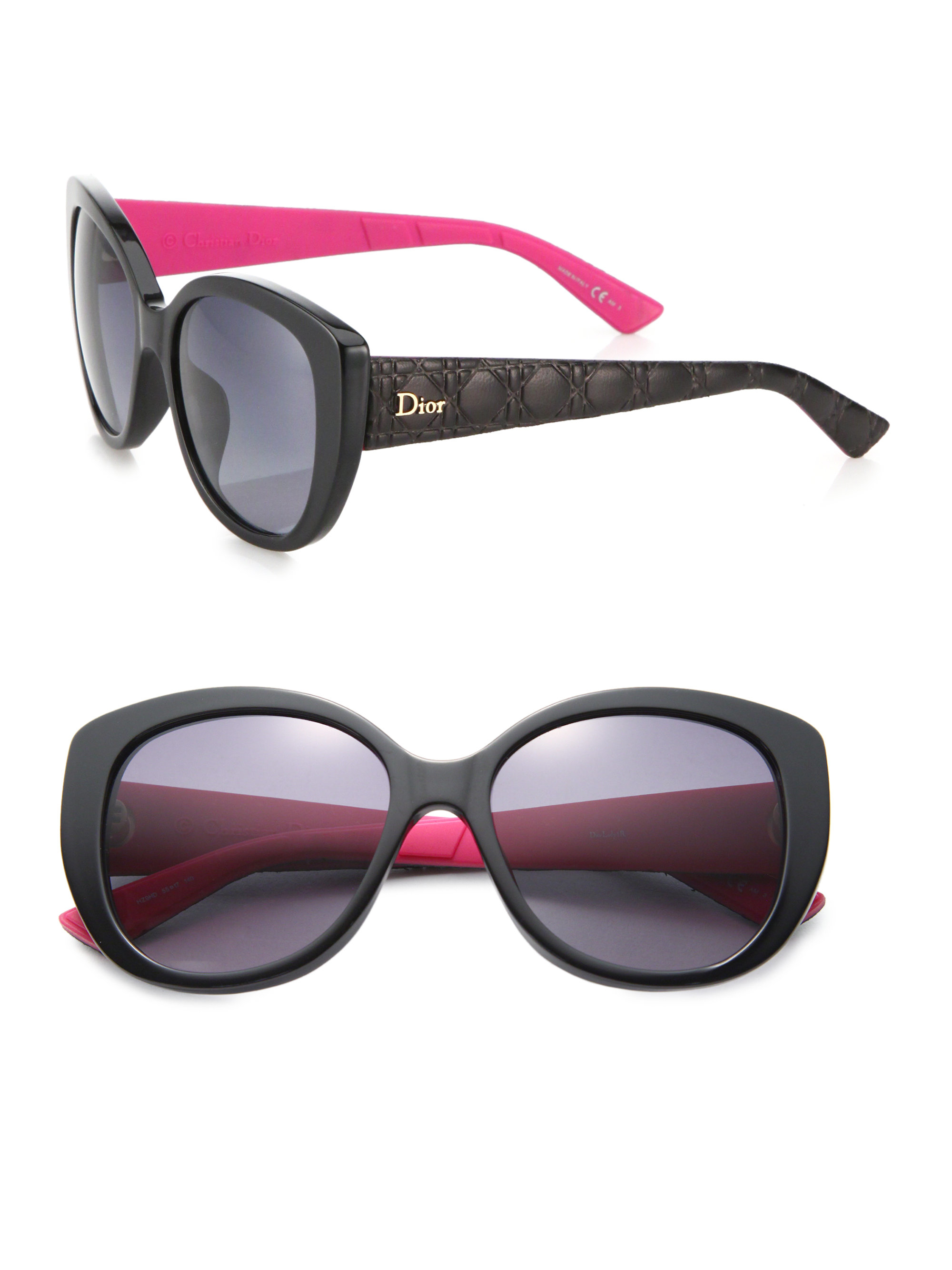 Lyst - Dior Lady I 55mm Round Sunglasses in Black