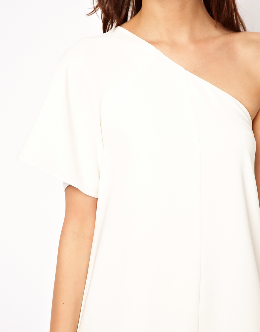 White one shoulder shift dress White one shoulder shift dress