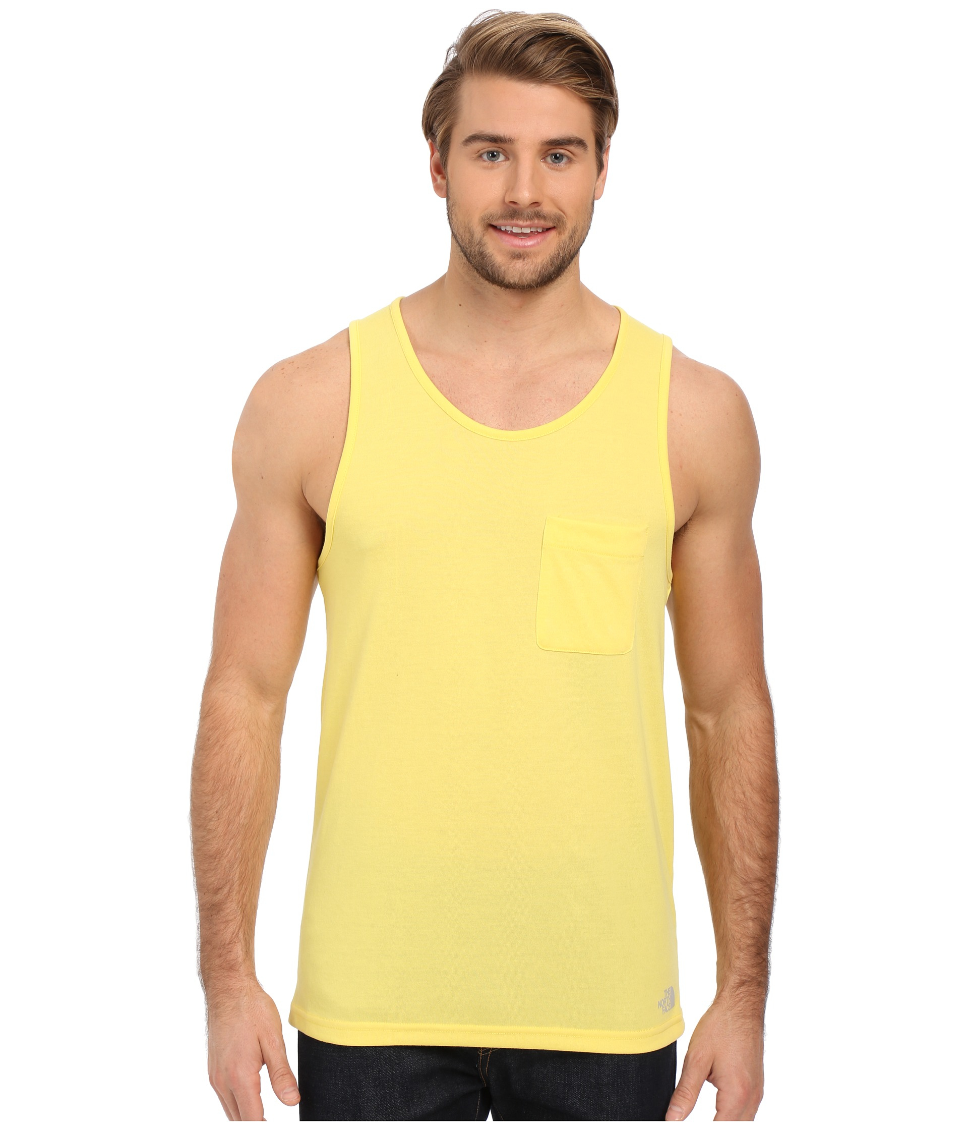 The north face Crag Tank Top in Yellow for Men | Lyst