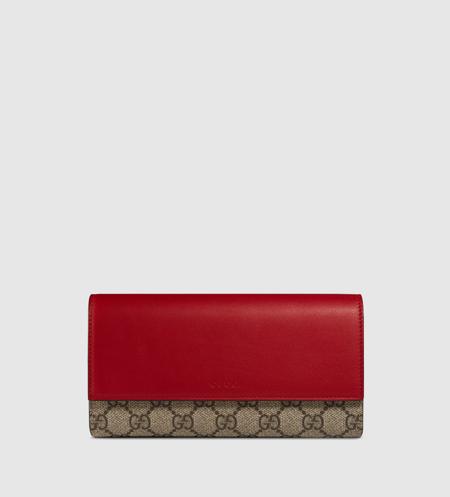 Lyst - Gucci Gg Supreme Wallet in Red