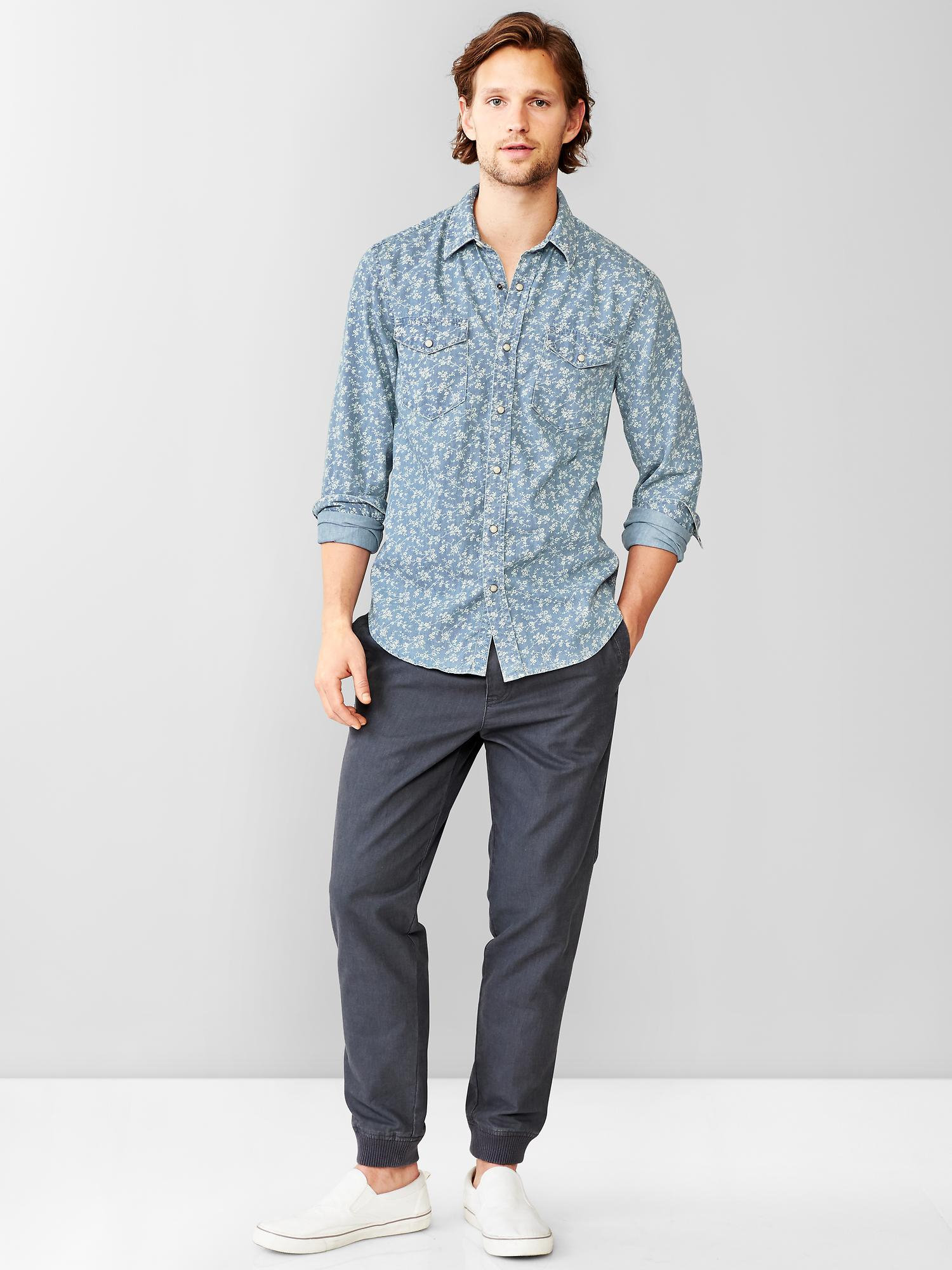 gap blue shirt