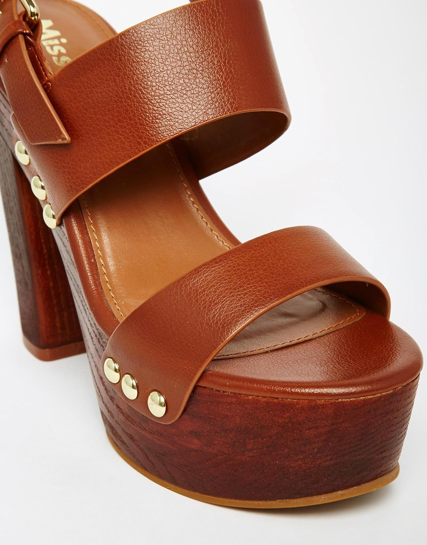 Miss Kg Tan Gogo Tan Wooden Platform Sandals Brown Product 3 551215669 Normal 