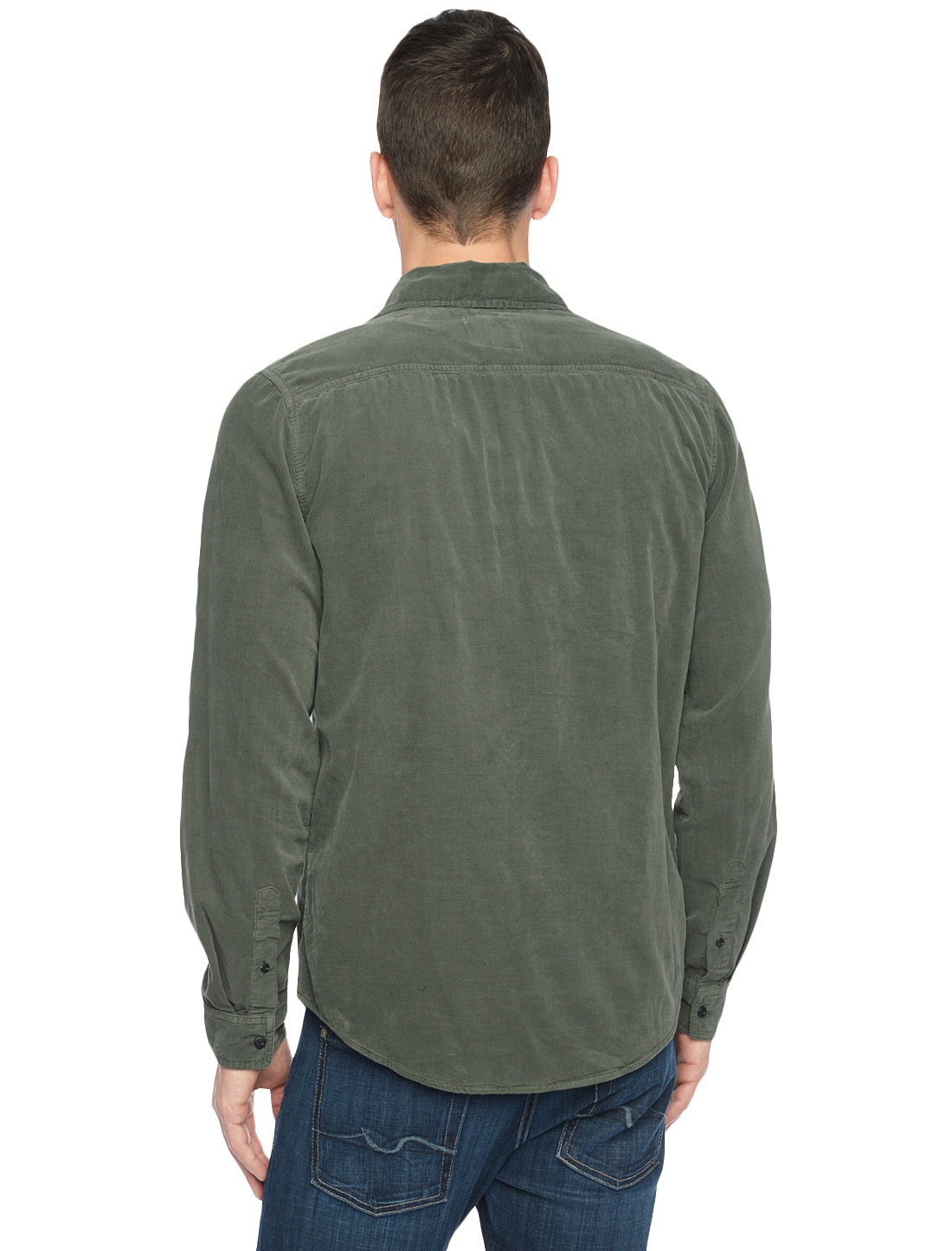 Splendid Long Sleeve Corduroy Shirt in Green for Men | Lyst
