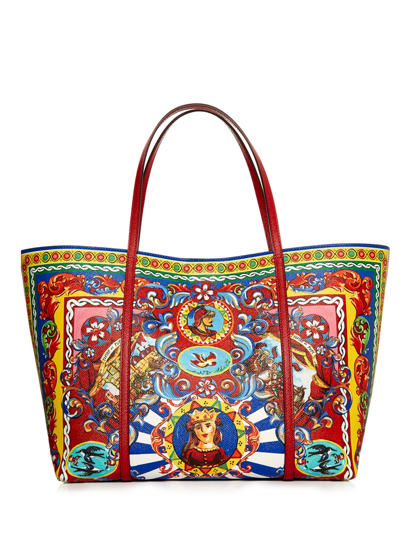 Lyst - Dolce & Gabbana Escape Carretto-print Tote in Red