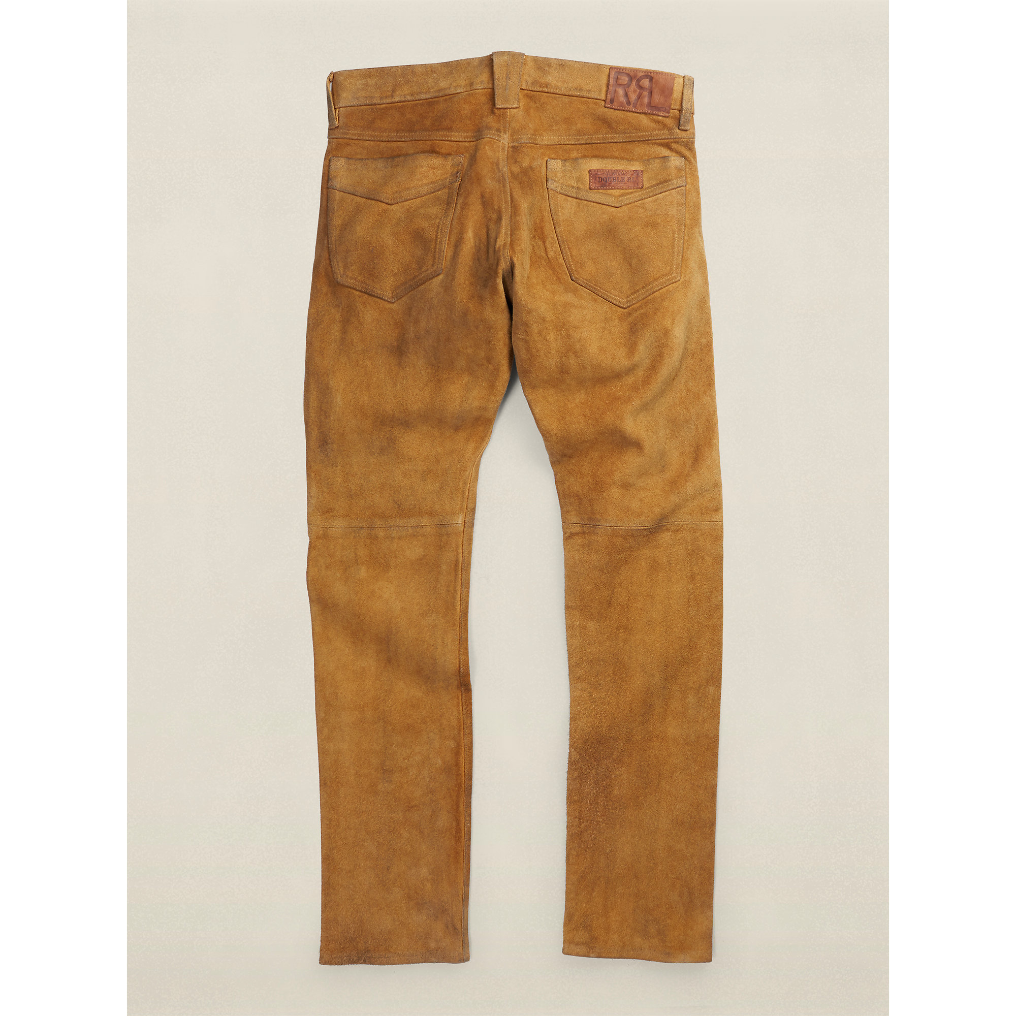 Lyst - Rrl Slim-fit Suede Pant in Natural for Men