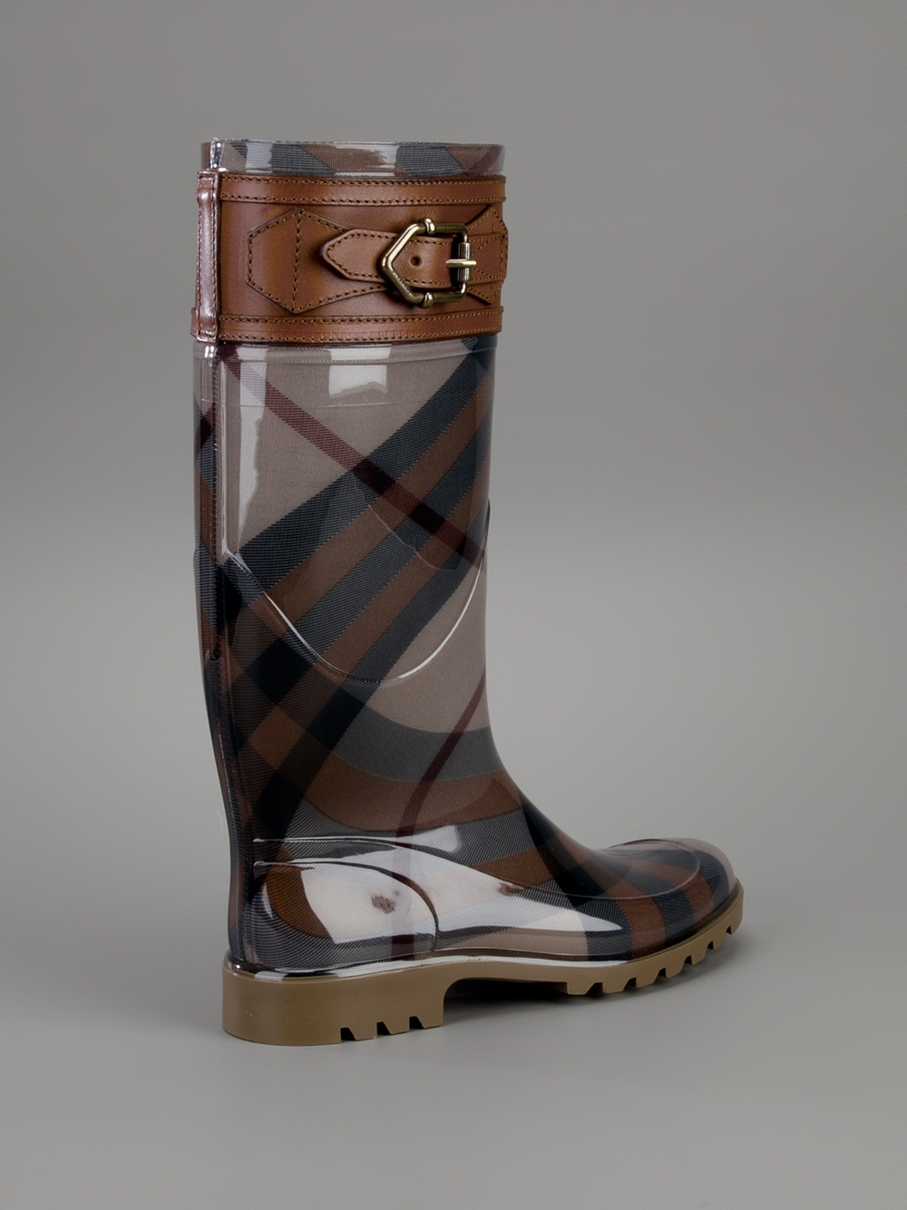 burberry house check rain boots