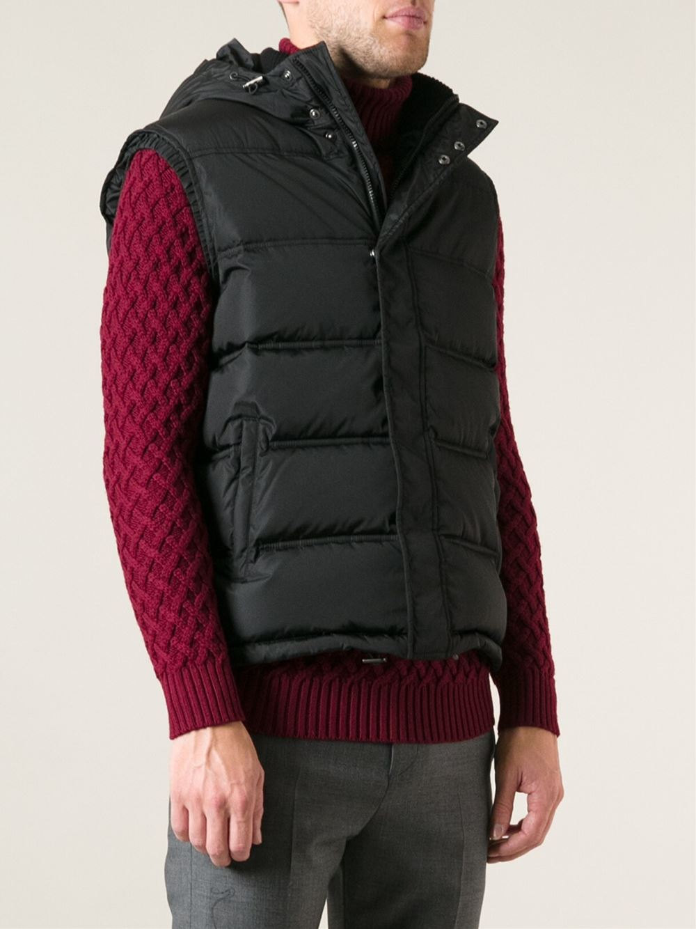 Lyst - Gucci Padded Gilet in Black for Men