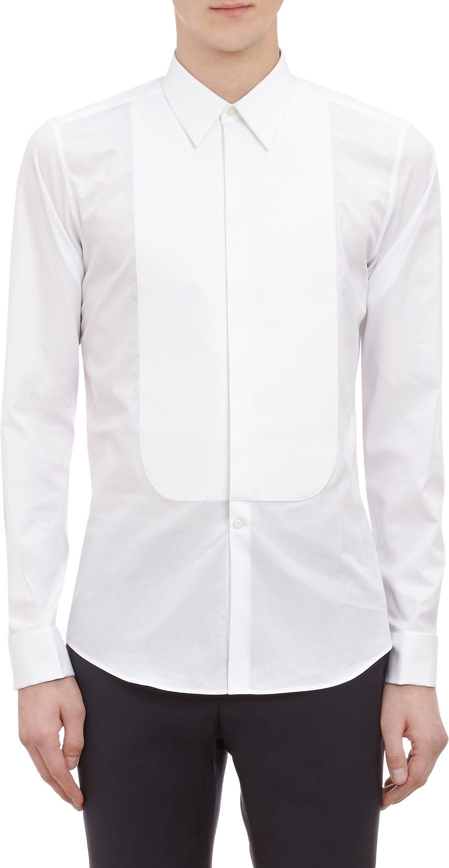 Givenchy Piqué Bib Tuxedo Shirt in White for Men | Lyst