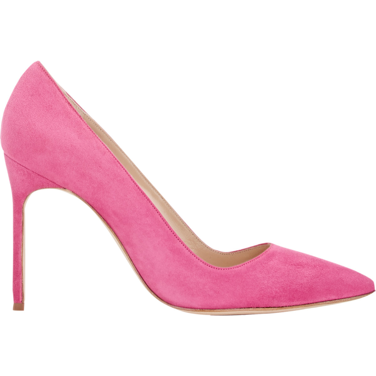 Lyst - Manolo Blahnik Suede Bb Pumps in Pink