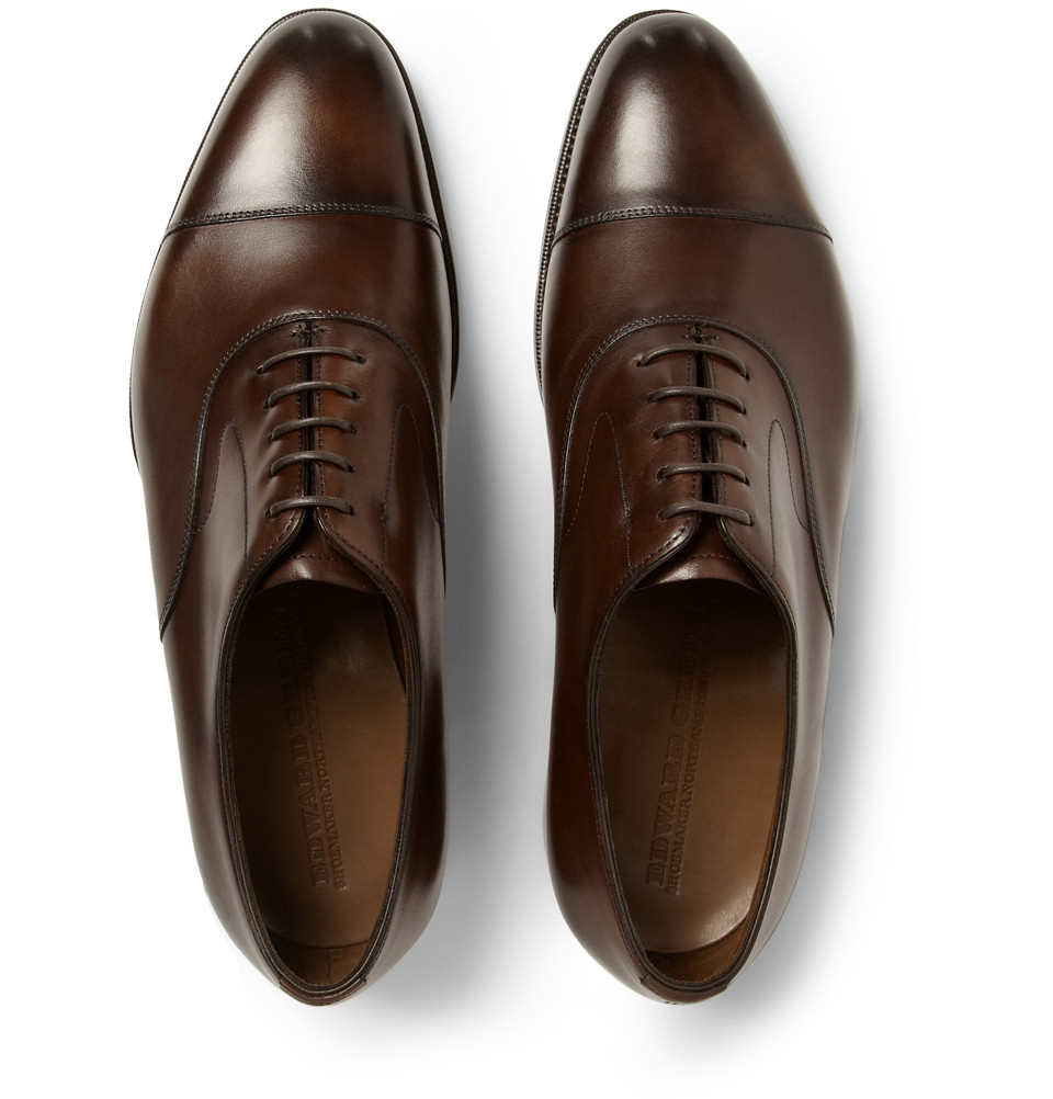 Lyst - Edward Green Chelsea Leather Oxford Shoes in Brown for Men