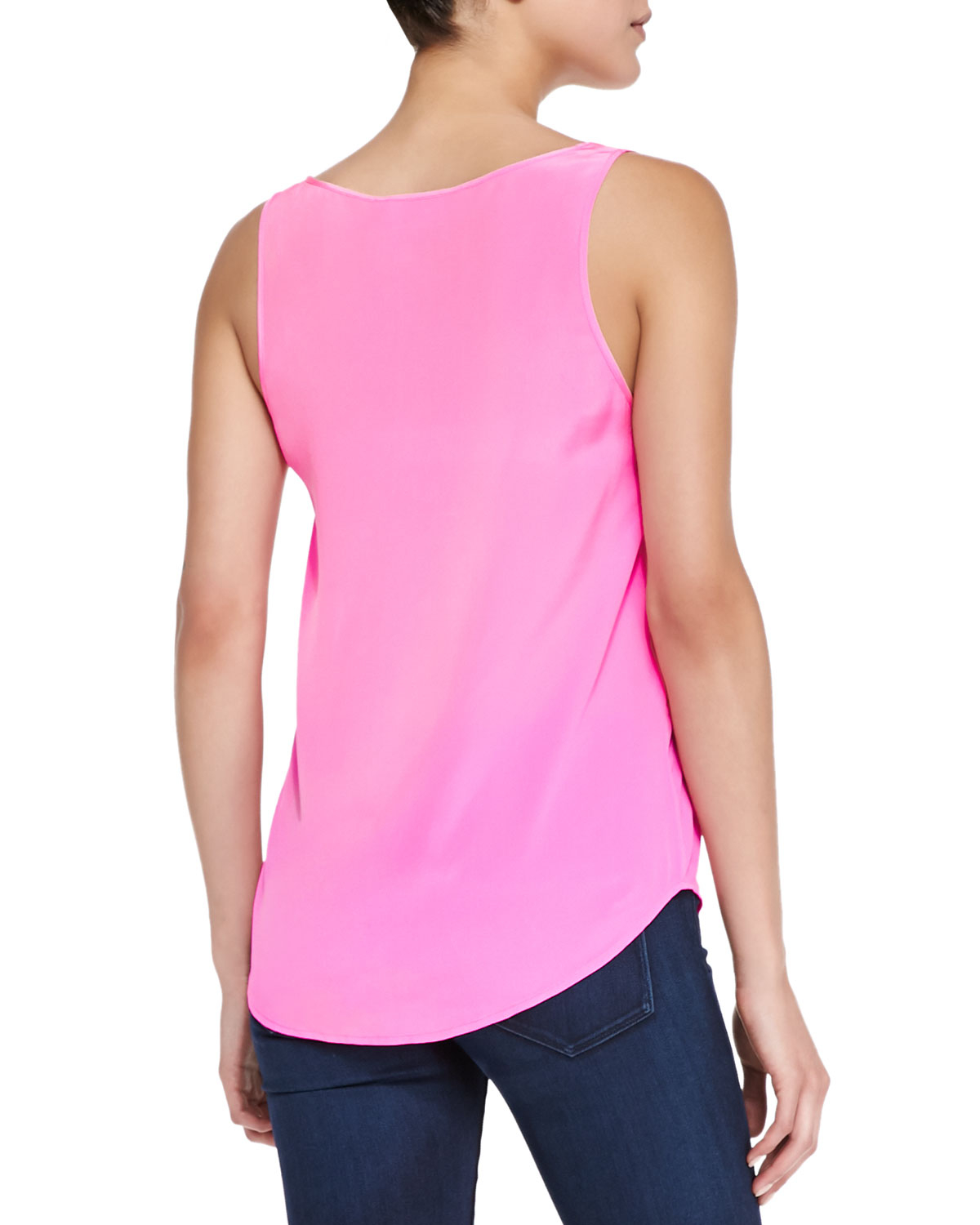 Cusp Sunkissed Silk Tank Top In Pink Lyst