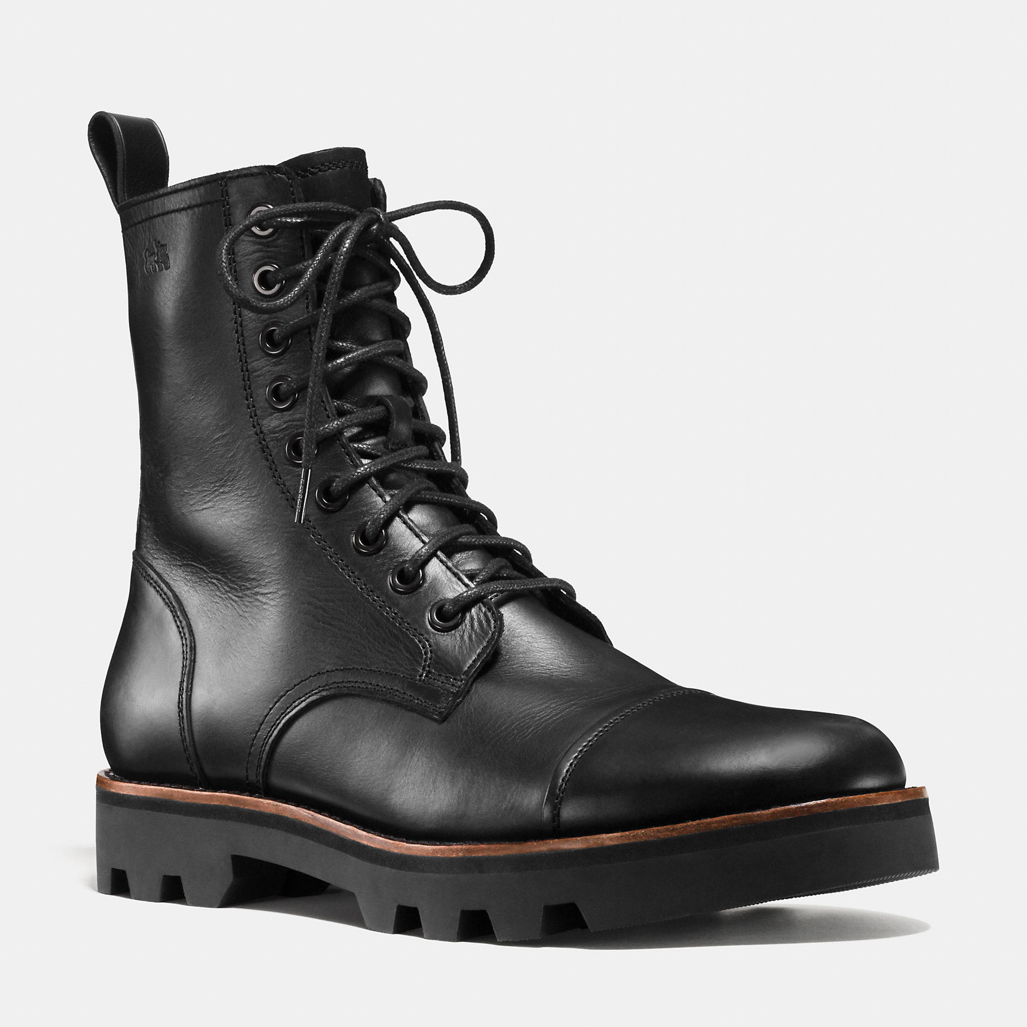 Coach Tompkins Combat Boot in Black for Men | Lyst