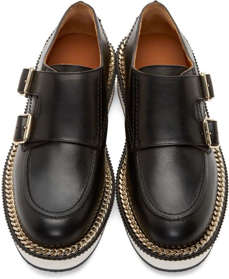 Download Givenchy Black Leather Monk Strap Prore Loafers in Black ...