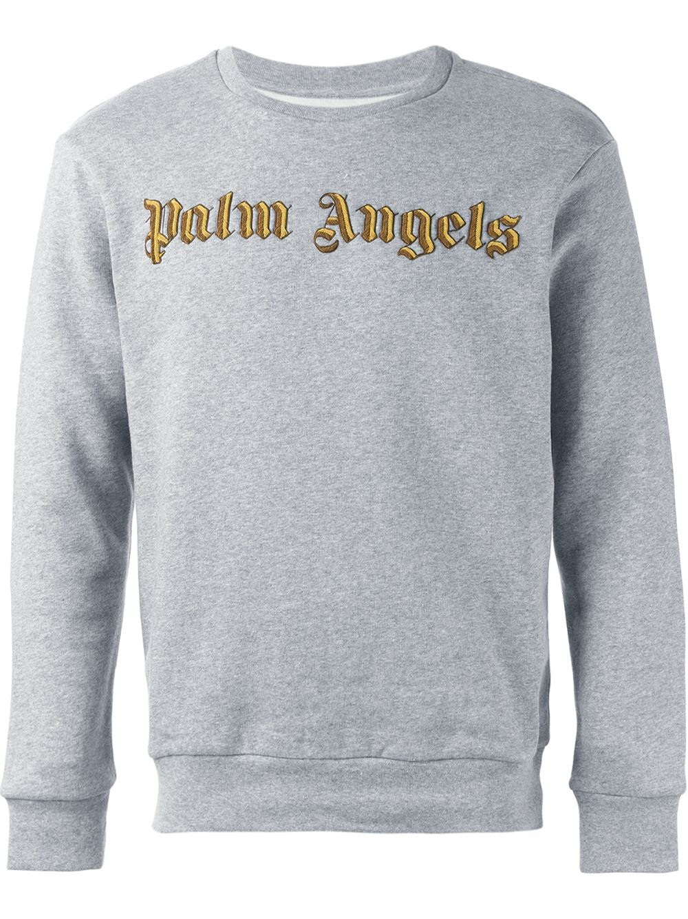 Lyst - Palm Angels Embroidered Logo Sweatshirt in Gray for Men