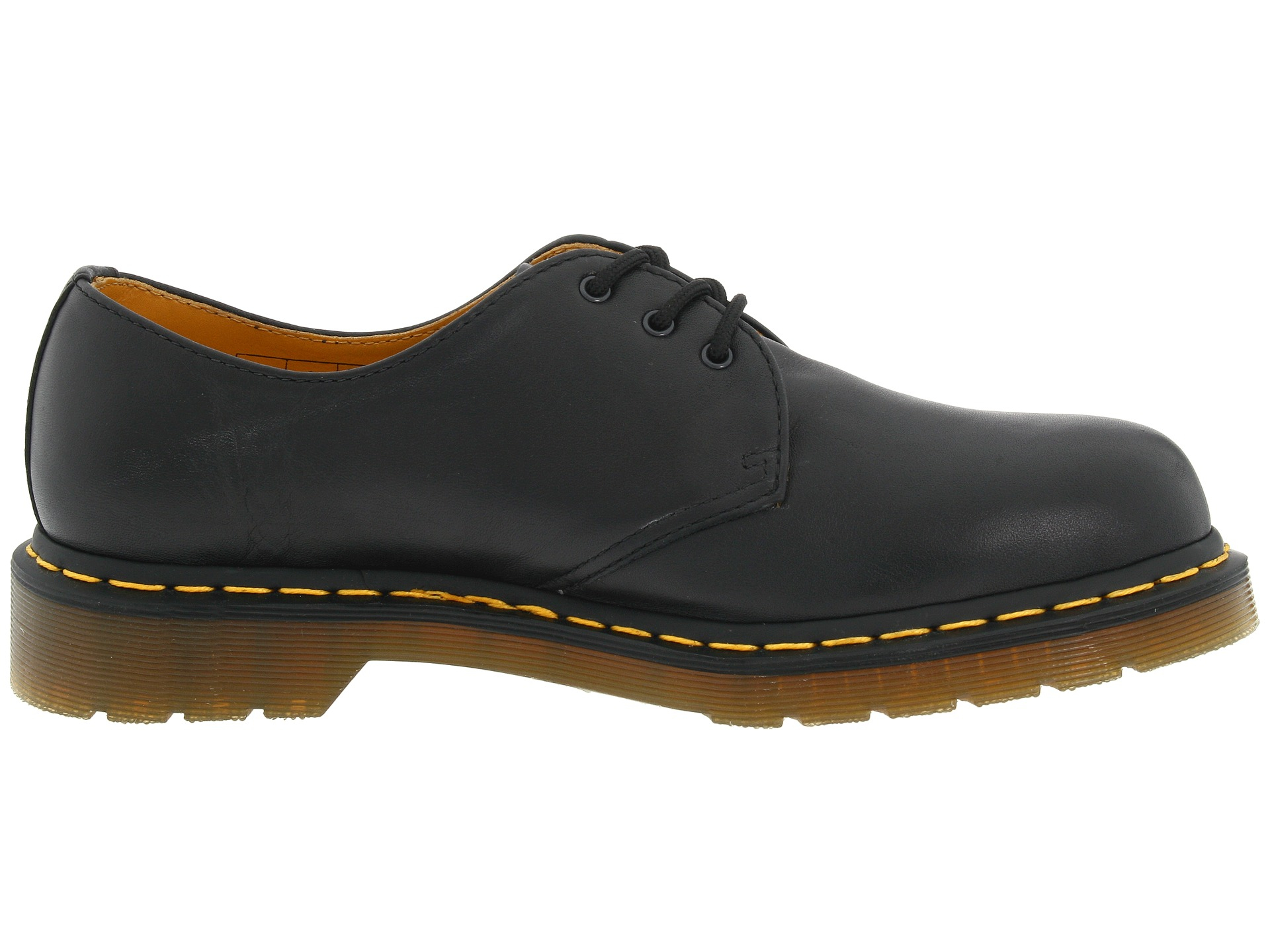 Dr. Martens 1461 3-eye Gibson in Black (Black Nappa Leather) | Lyst