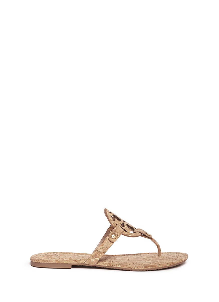 burch brown sandals lyst burch miller cork t sandals in brown burch brown sandals lyst burch miller cork t sandals in brown